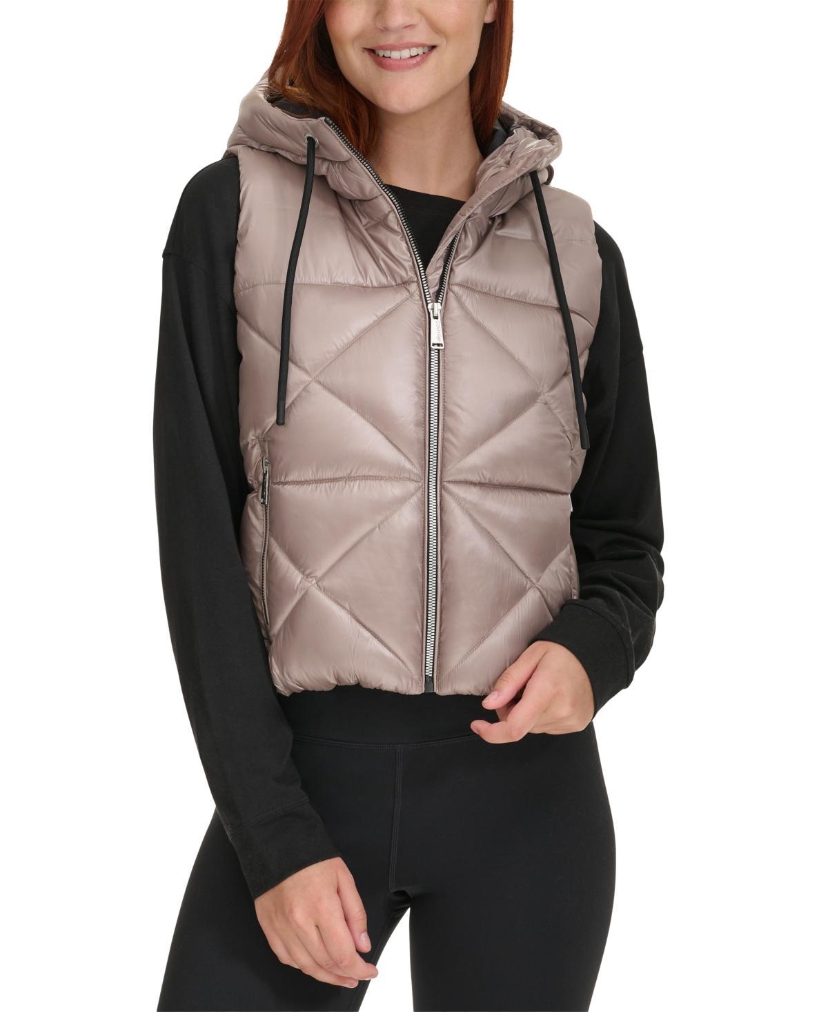 Calvin Klein Womens Quilted Hooded Vest Product Image