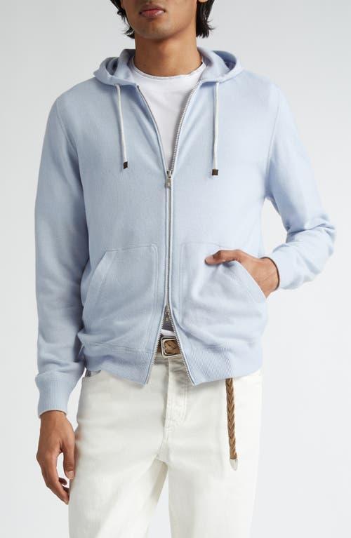 Brunello Cucinelli Two-Way Zip Cashmere Hoodie Product Image