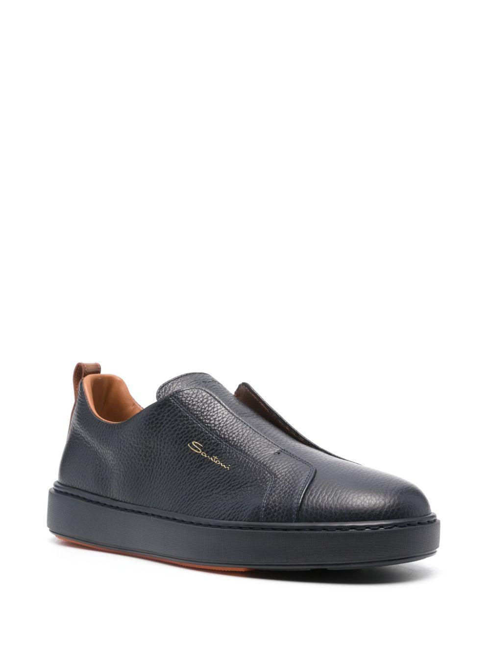 SANTONI Sneakers In Blue Product Image