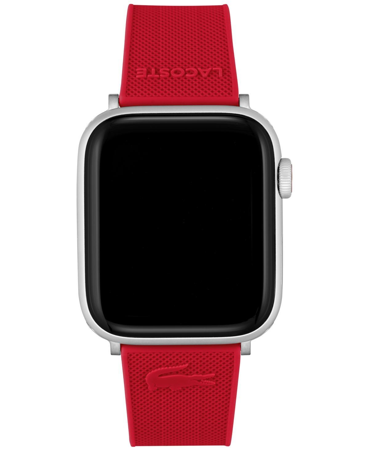 Lacoste Petit Pique Red Silicone Strap for Apple Watch 42mm/44mm Product Image