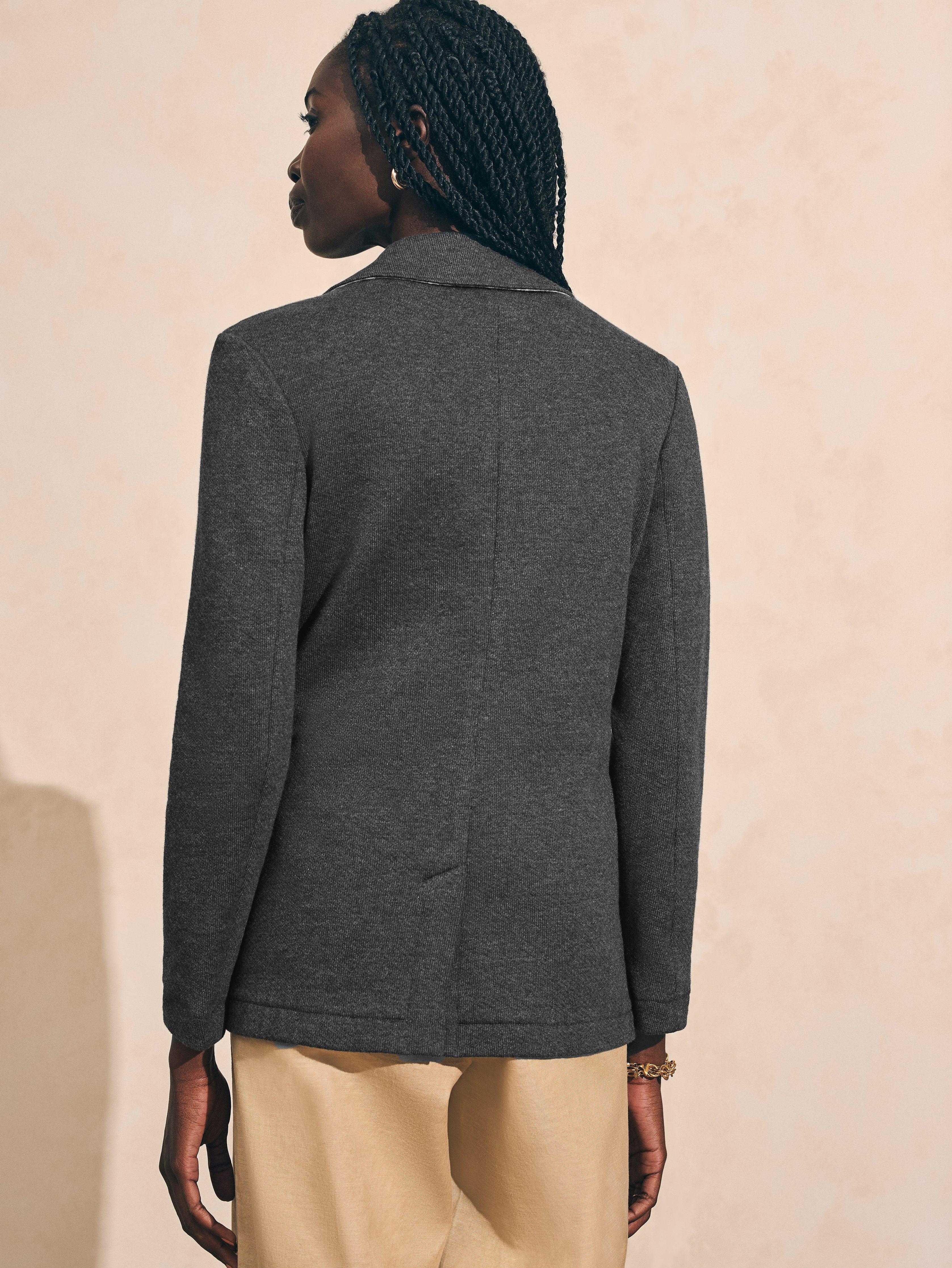 Inlet Knit Blazer - Black Sky Melange Product Image