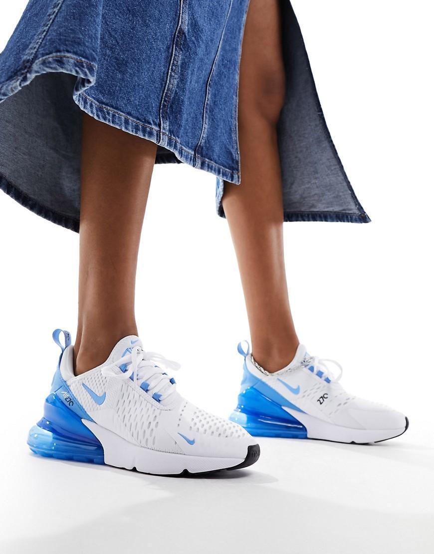 Nike Air Max 270 Sneakers in white and blue Product Image