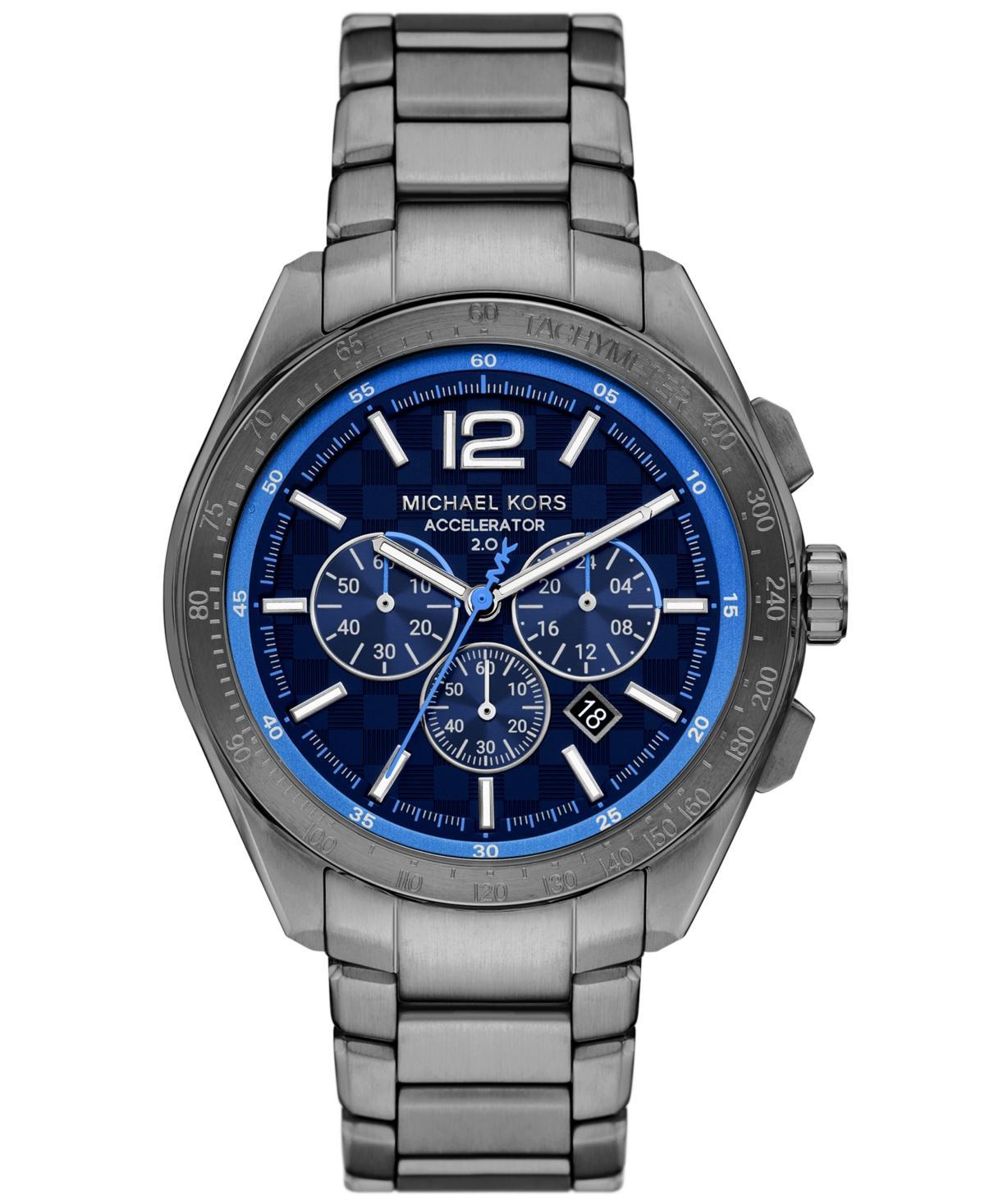 Michael Kors Mens Accelerator 2.0 Chronograph Gunmetal Stainless Steel Watch 44mm - Gunmetal Product Image