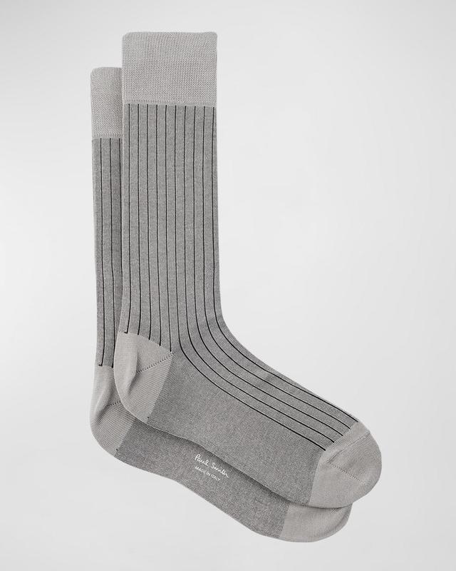 Mens Shadow Rib Crew Socks Product Image