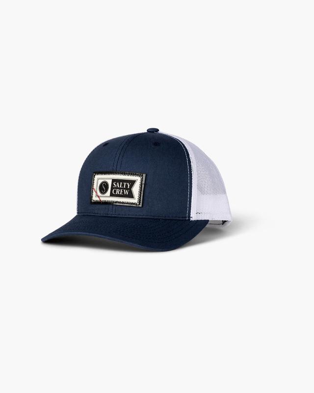 Topstitch Retro Trucker - Navy/White Product Image