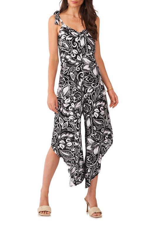 Vince Camuto Womens Printed Tie Shoulder Jumpsuit Product Image