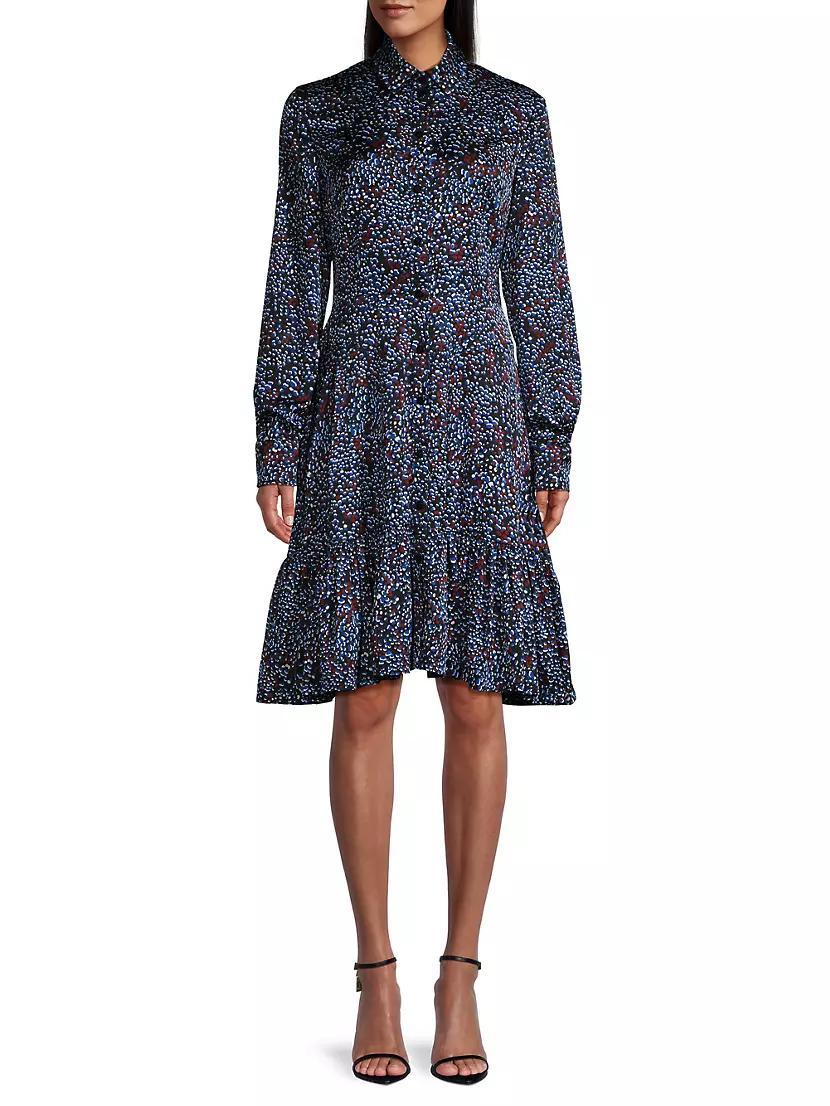 Ruffled Knee-Length Shirtdress Product Image