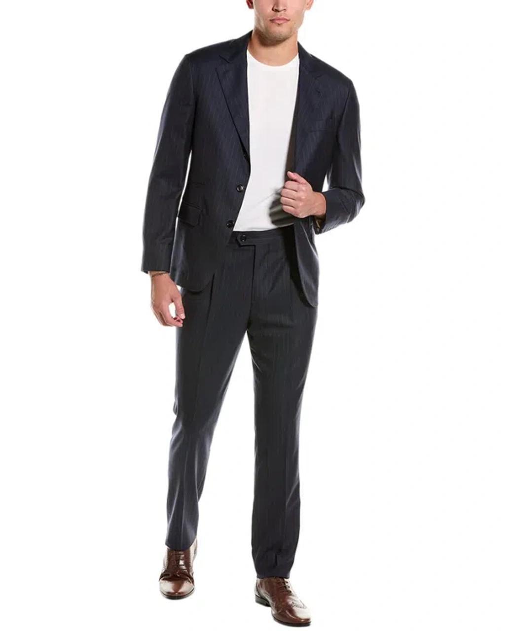 2pc Wool Suit In Black Product Image