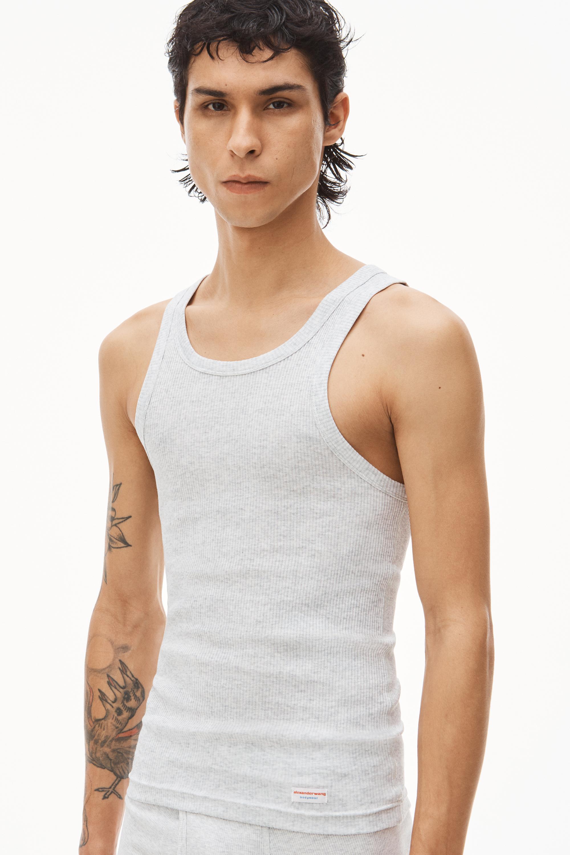 Men's Tank In Ribbed Cotton Jersey Product Image