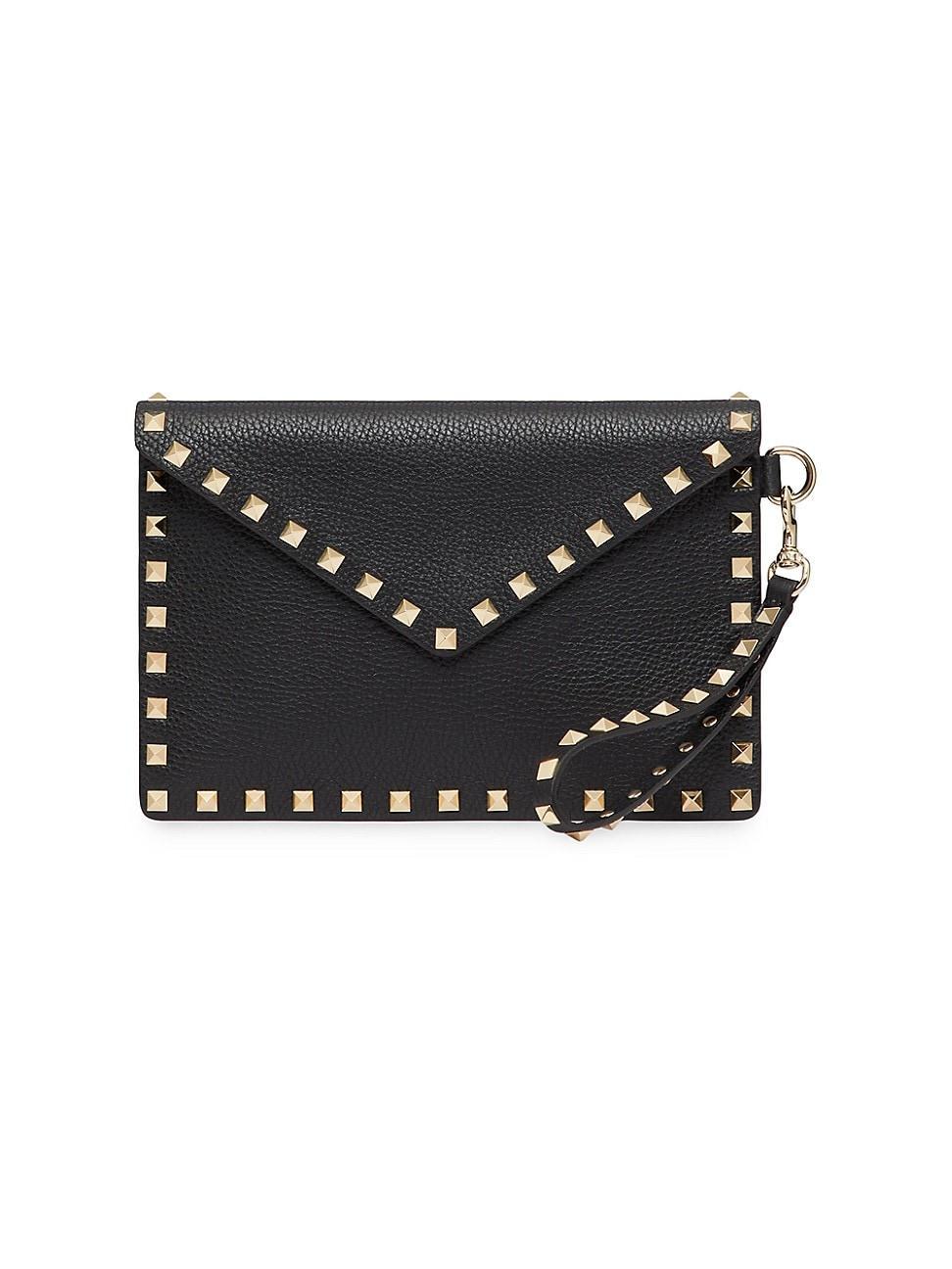 Womens Rockstud Grainy Calfskin Pouch Product Image