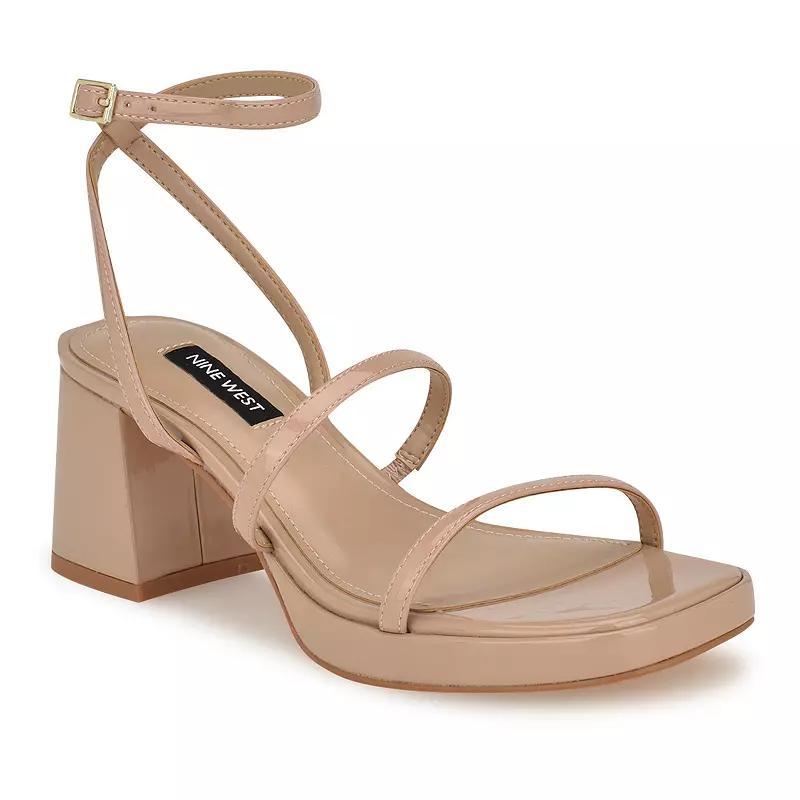 Nine West Womens Flame Square Toe Strappy Dress Sandals Product Image