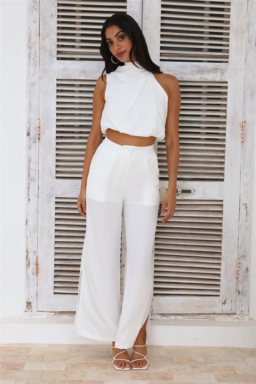 Style At Midnight Crop Top White Product Image