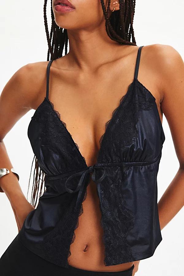 Kimchi Blue Erica Lace Trim Satin Flyaway Cami Womens at Urban Outfitters Product Image