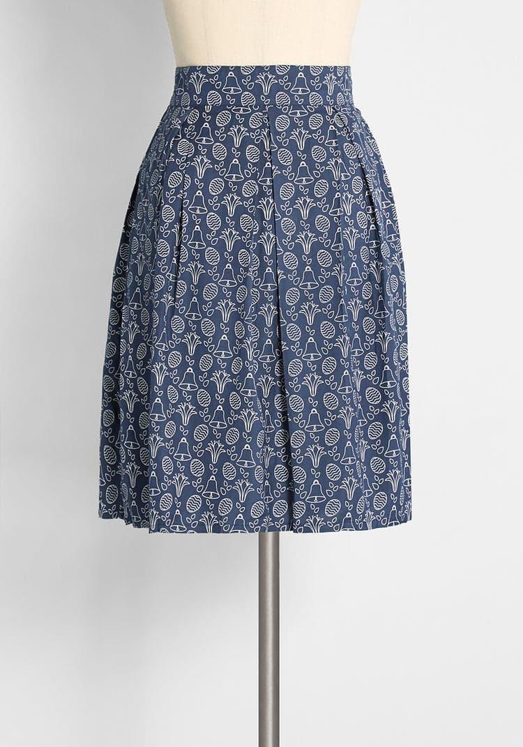 Bells Ring For Spring A-Line Skirt Product Image