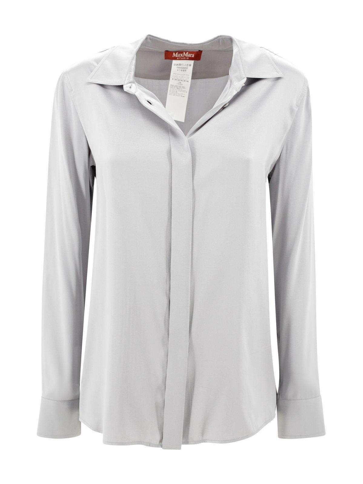 MAX MARA Studio Buttoned Long In Grey Product Image