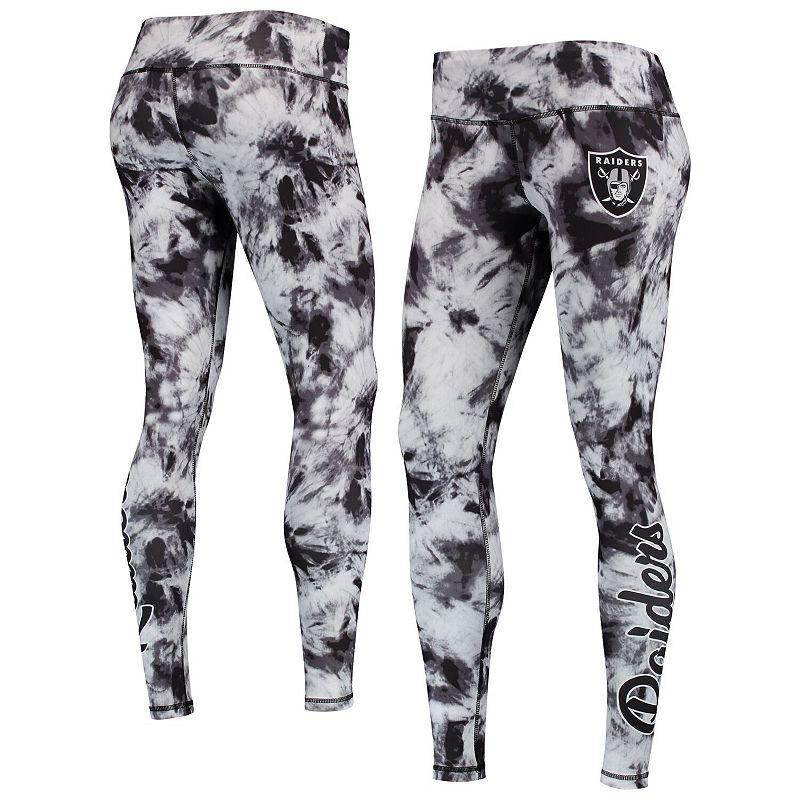 Womens FOCO Black Las Vegas Raiders Tie-Dye Leggings Product Image