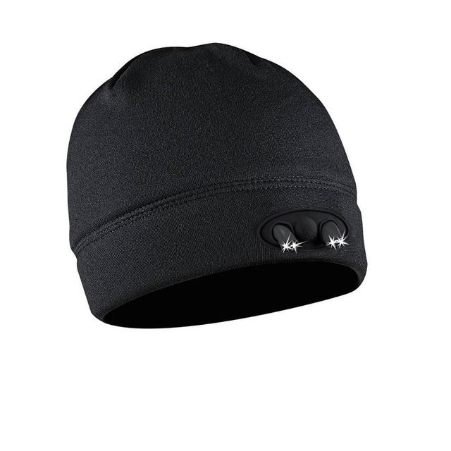 POWERCAP Adult 4 LED Compression Fleece Cap - Black Product Image