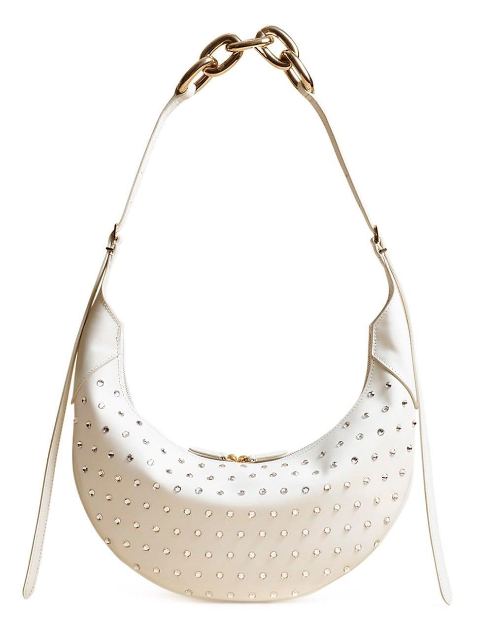 Womens Alessia Studded Crescent Crossbody Bag Product Image