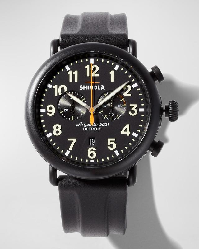 Mens 47mm Runwell 2-Eye Chrono Rubber Watch Product Image