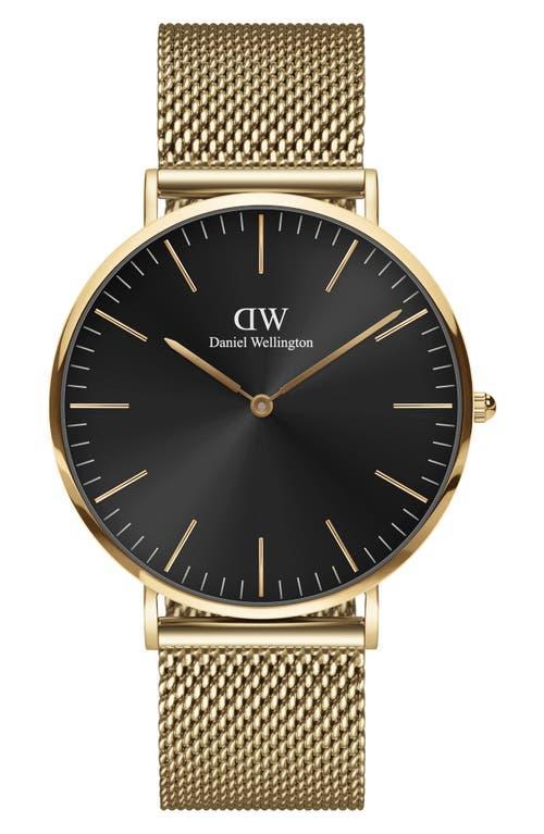 Daniel Wellington Classic Evergold Mesh Strap Watch, 40mm Product Image