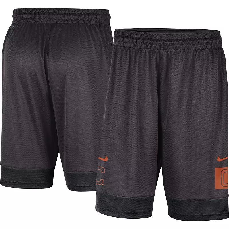 Mens Nike Charcoal Purdue Boilermakers Fast Break Shorts Grey Product Image