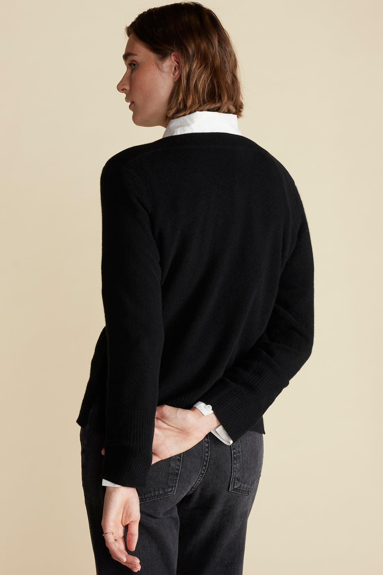 Nadia Cashmere Sweater - Licorice Black Product Image