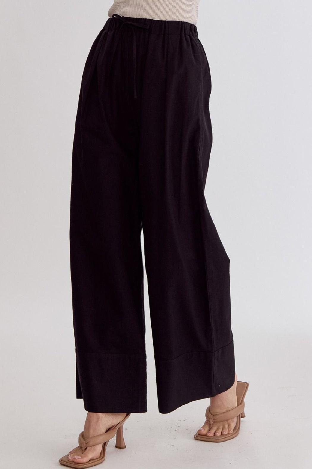 Drawstring Wideleg Pant Product Image