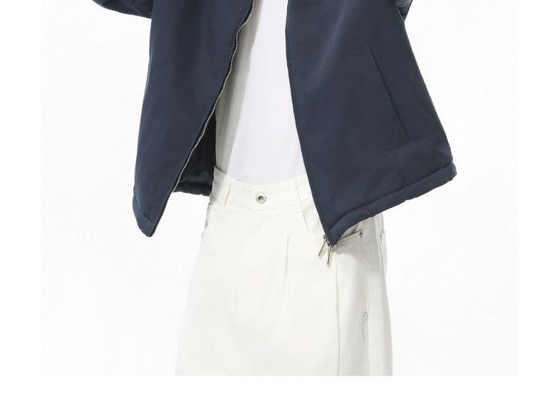 Contrast Collar Zip Jacket Product Image