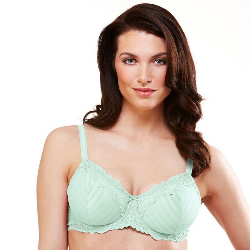 Lunaire Bra: Barbados Lace-Trim Mesh Full-Figure Demi Bra 15211, Womens Product Image