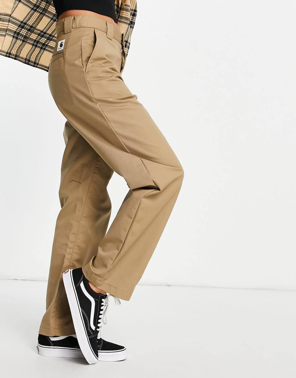 Carhartt WIP relaxed chino pants in stone Product Image