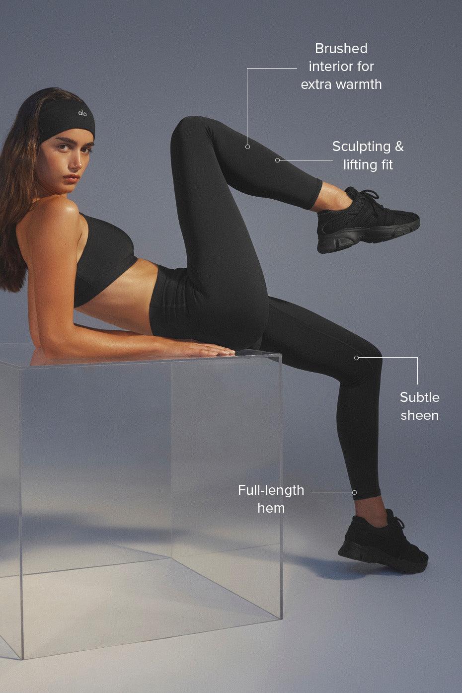 Airlift Winter Warm High-Waist Legging - Black Female Product Image