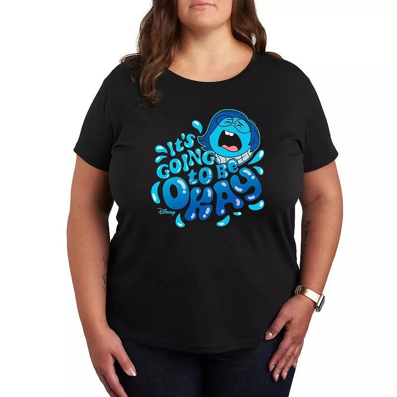 Disney / Pixars Inside Out 2 Sadness Plus Size Its Going To Be OK Graphic Tee, Womens Product Image