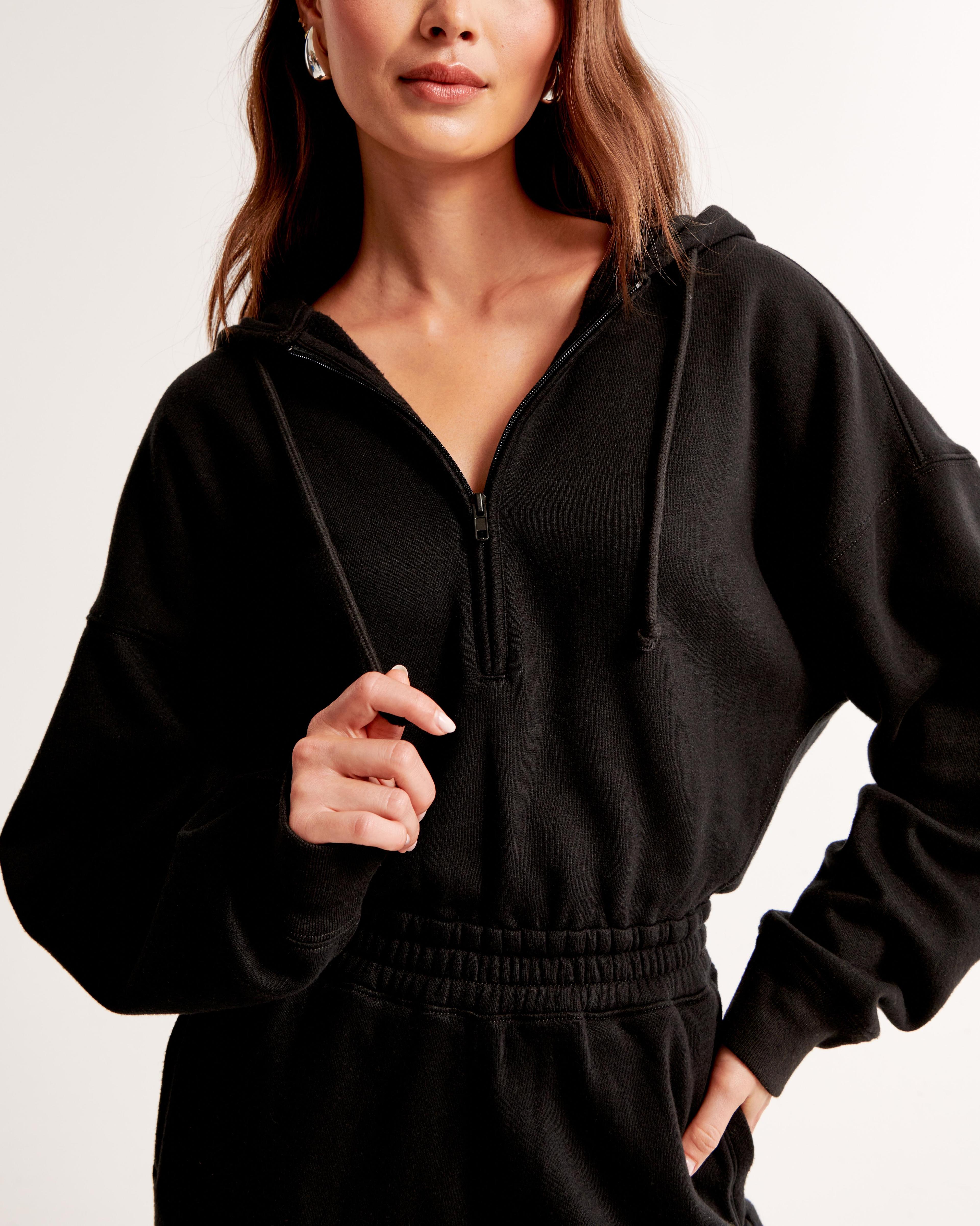 Long-Sleeve Hooded Fleece Jumpsuit Product Image