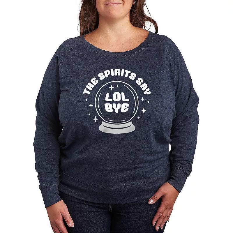 Plus Size Spirits Say LOL Bye Pullover, Womens Heather Grey Product Image