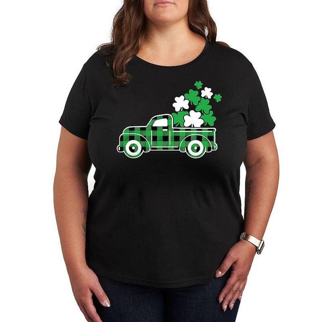 Plus Irish Plaid Truck Graphic Tee, Womens Product Image