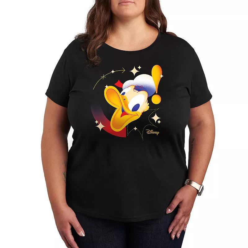 Disneys Donald Duck Plus Head Graphic Tee, Womens Product Image