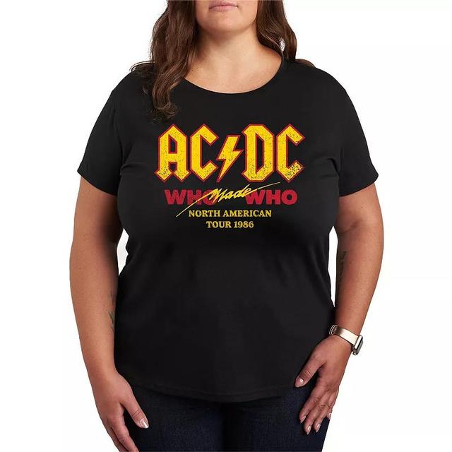 Plus Size ACDC Who Made Who Tour Graphic Tee, Womens Product Image