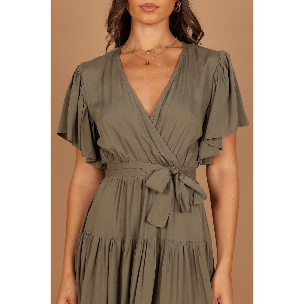 Petal and Pup Womens Barker Dress - Olive L Product Image