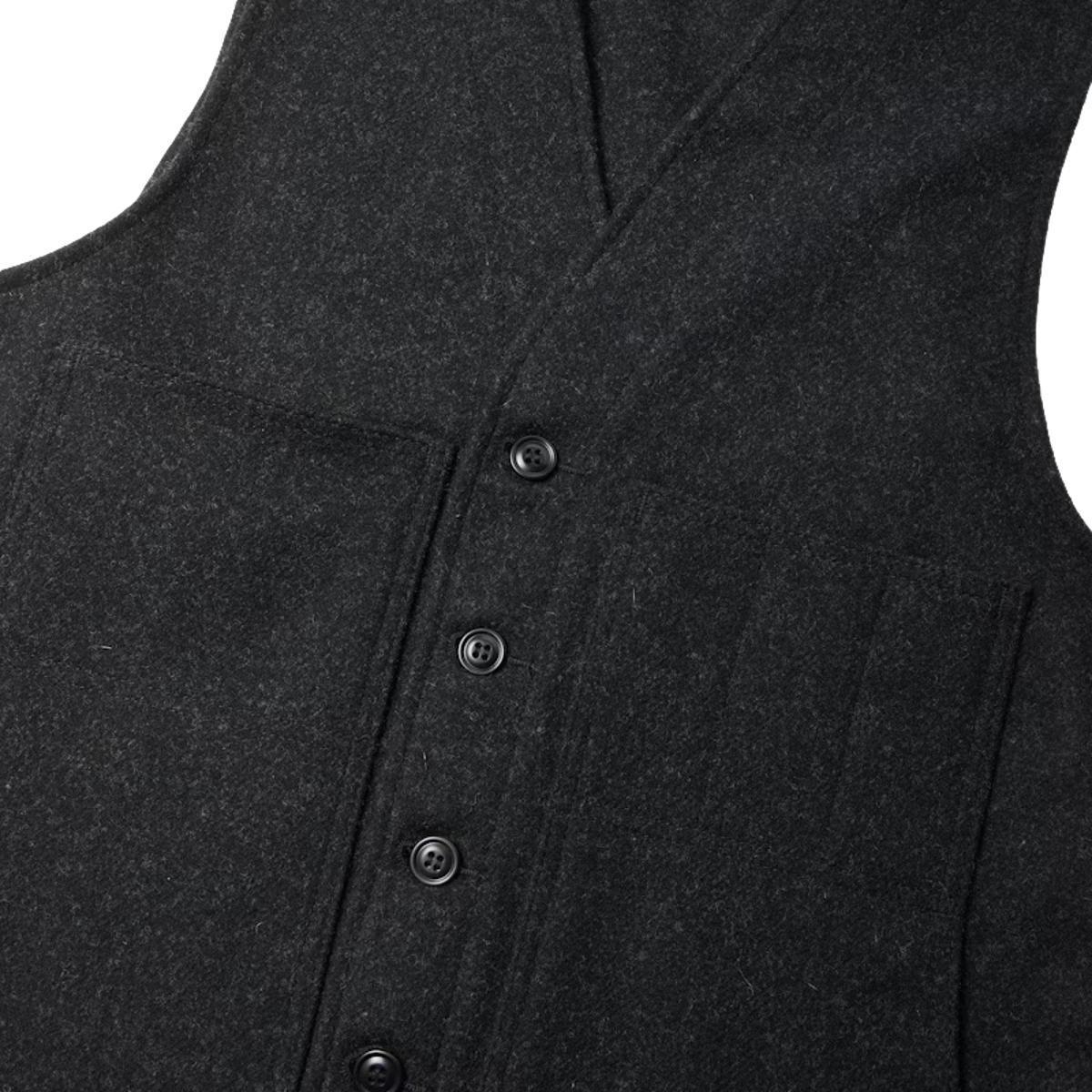 Mackinaw Wool Vest Charcoal Product Image