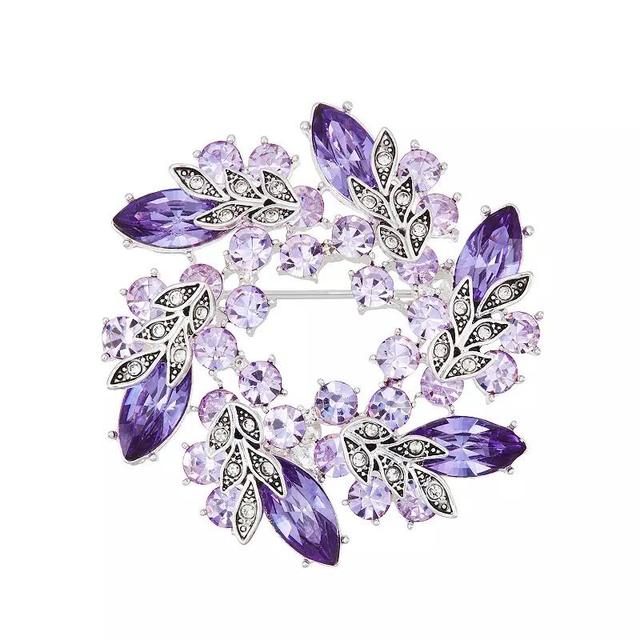 Napier Purple Wreath Pin, Womens Product Image