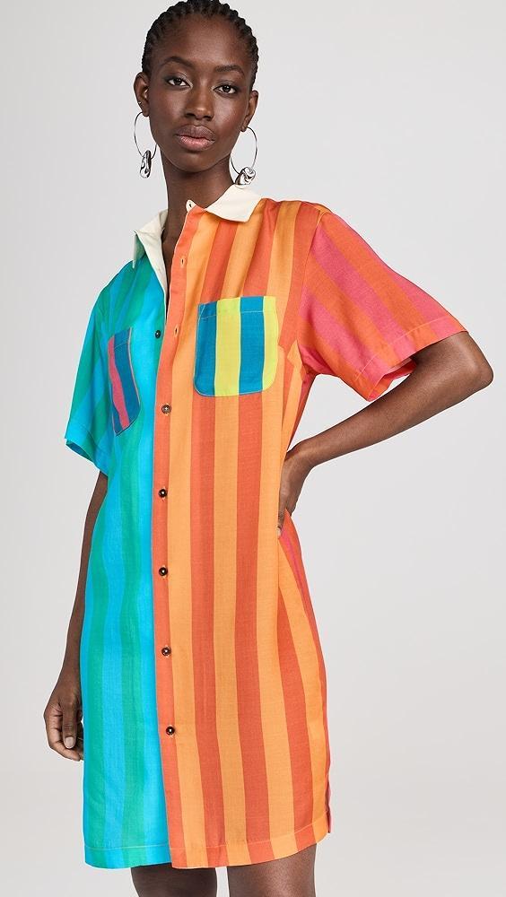 BruceGlen Stripe Shirt Dress | Shopbop Product Image