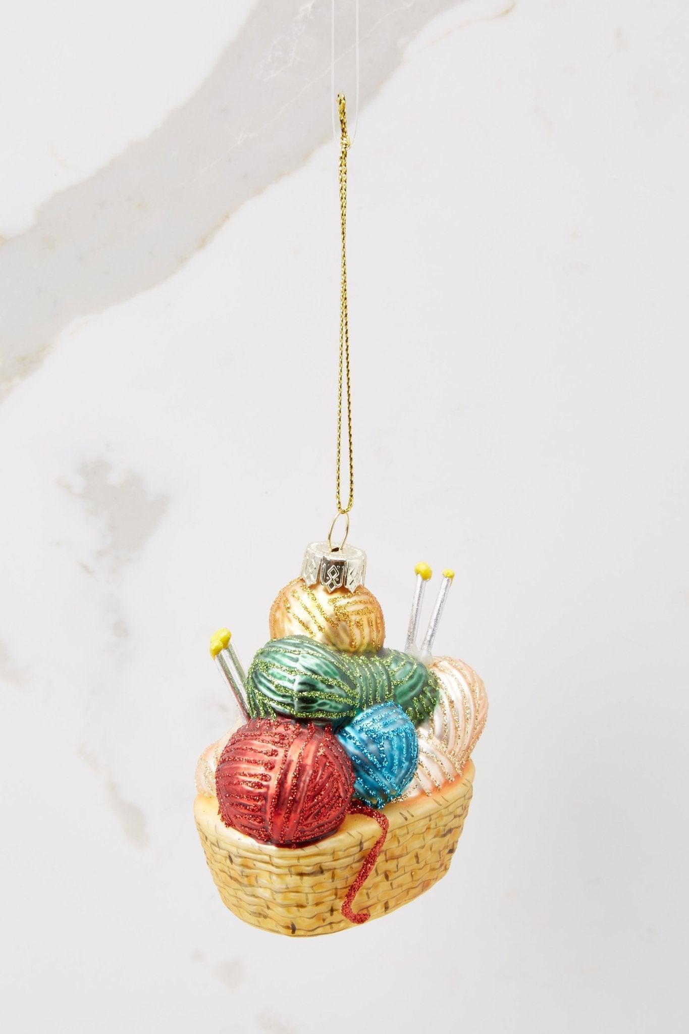 Stitch By Stitch Multi Yarn Ornament Yellow Product Image