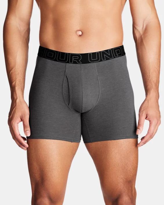 Mens Under Armour 3-pack Performance Cotton Stretch 6-in. Boxer Briefs Product Image