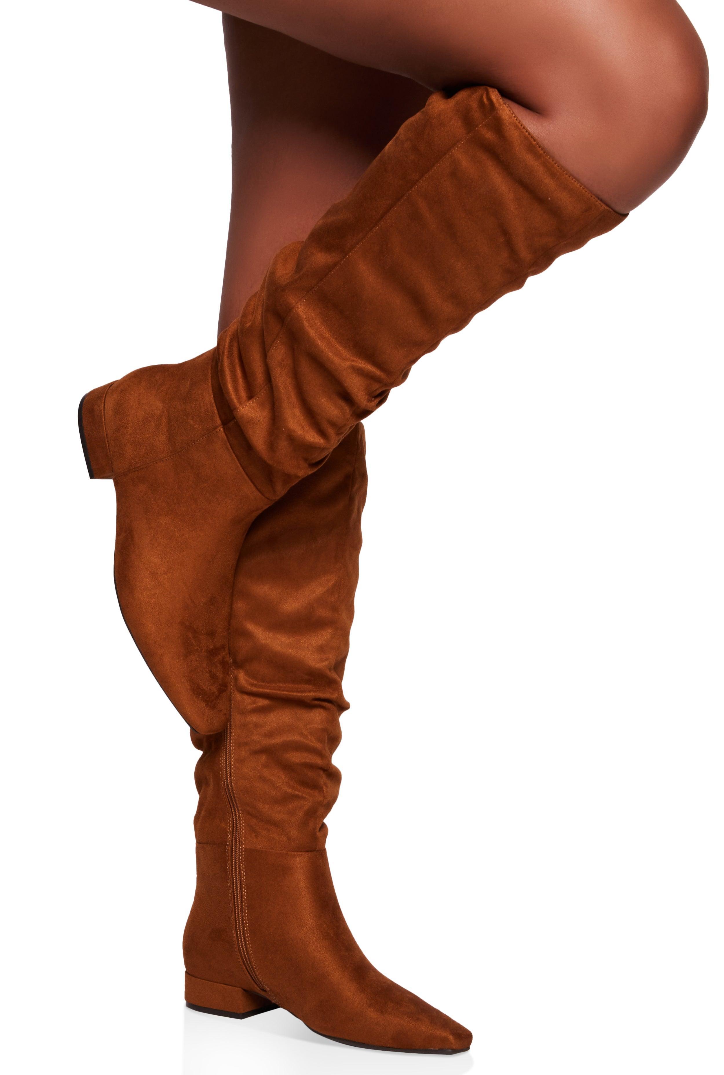 Womens Ruched Pointed Toe Tall Boots product image