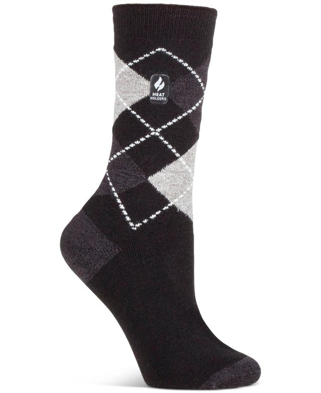 Heat Holders Womens Ultra Lite Delilah Argyle Crew Socks Product Image