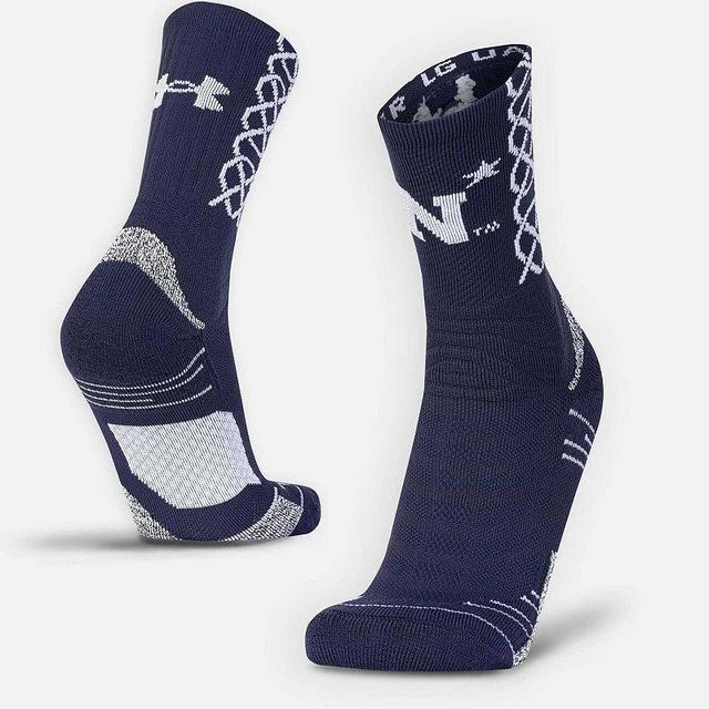 Mens Under Armour Midshipmen Special Games Playmaker Crew Socks Blue Product Image