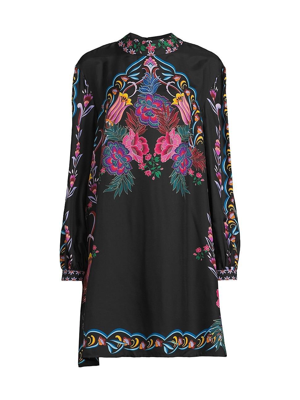 Womens Kalova Floral Silk Minidress Product Image