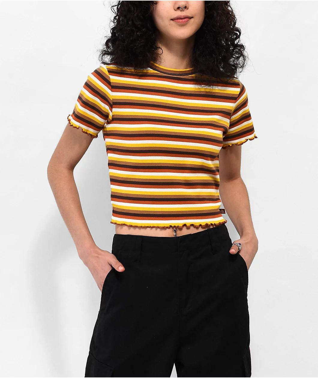 Dickies Ginger Stripe Crop T-Shirt Product Image