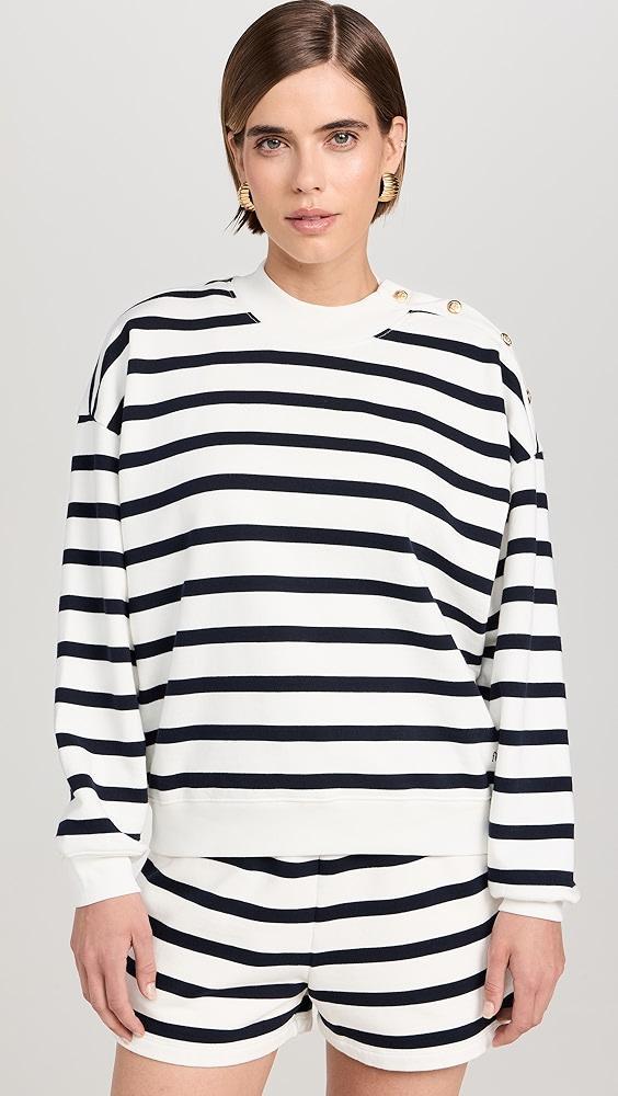 FRAME Button Detail Sweatshirt | Shopbop Product Image