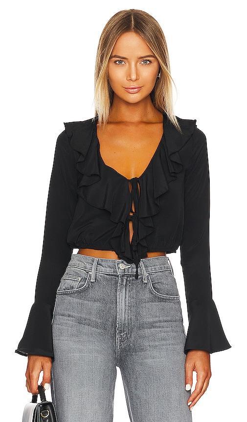 Denise Ruffle Tie Top Product Image